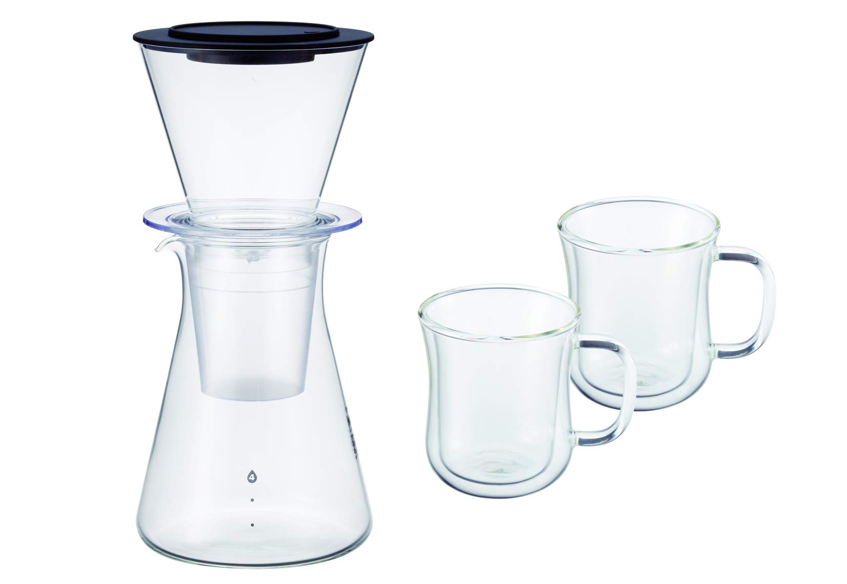 

iwaki Coffee Server Black 230ml, 440ml AZ-8644425 3 pieces