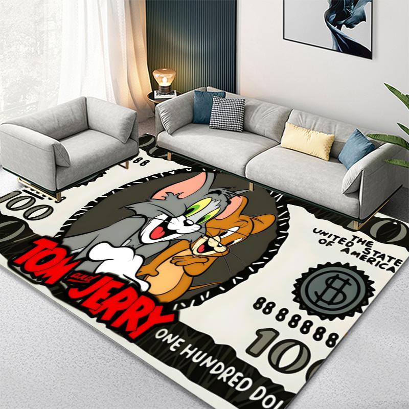 Cartoon Tom&Jerry Carpet Rug for Living Room Bedroom Home Sofa Decoration,Kids play Non-slip Floor Mat