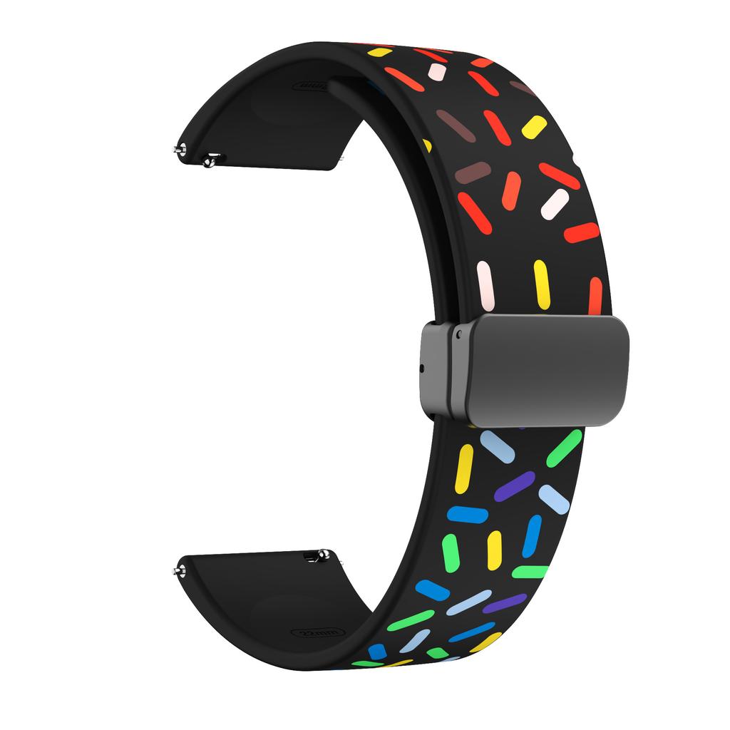 Magnetic folding buckle Sports Band For Amazfit Cheetah Pro / Round Skin-Friendly Soft Silicone Strap For Amazfit GTR GTS Bip