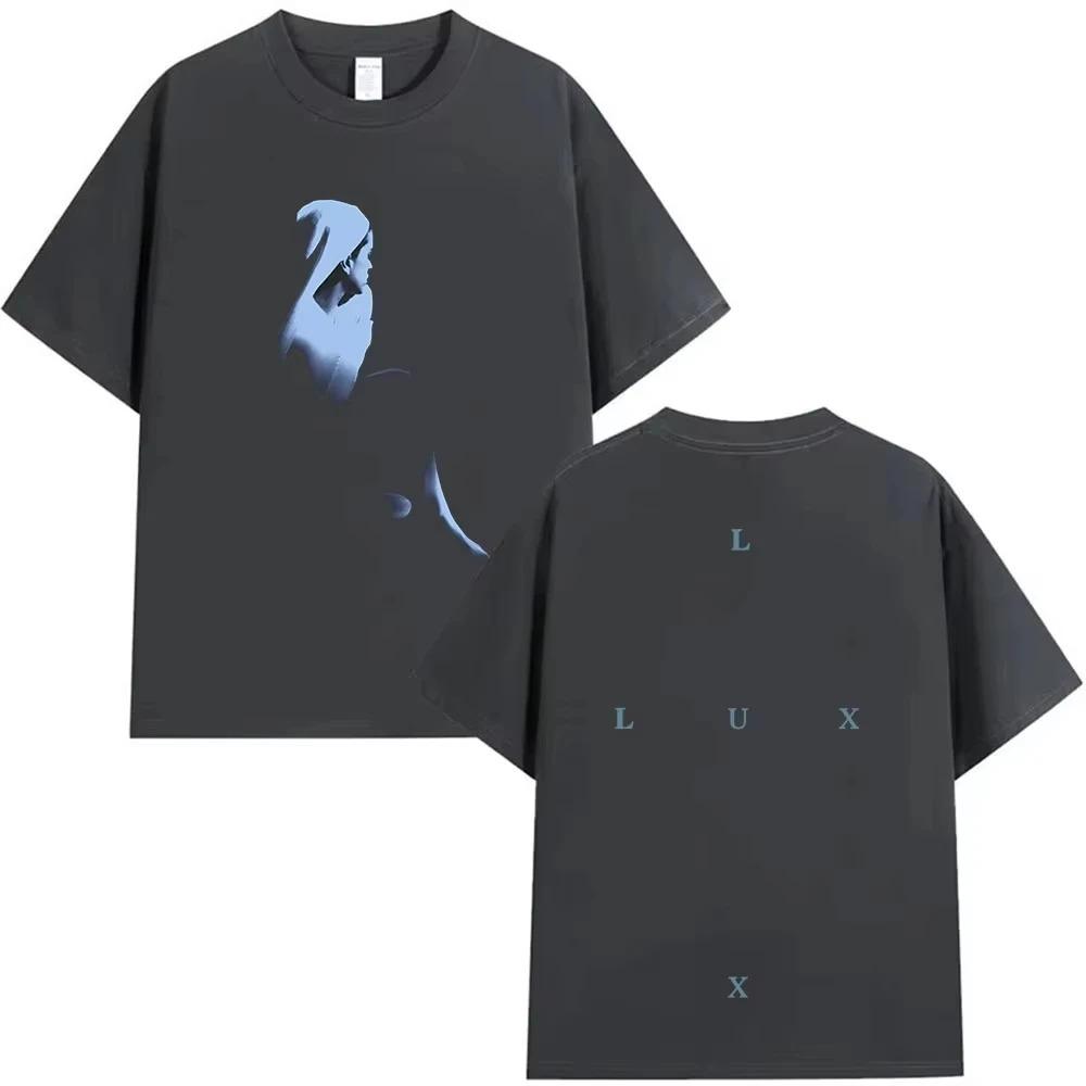 Rapper Rosalia Lux 2026 Tour Album Bedrucktes T-Shirt Unisex HipHop Gothic Stil Kurzarm Vintage Ästhetik 100% Baumwolle Oberteil