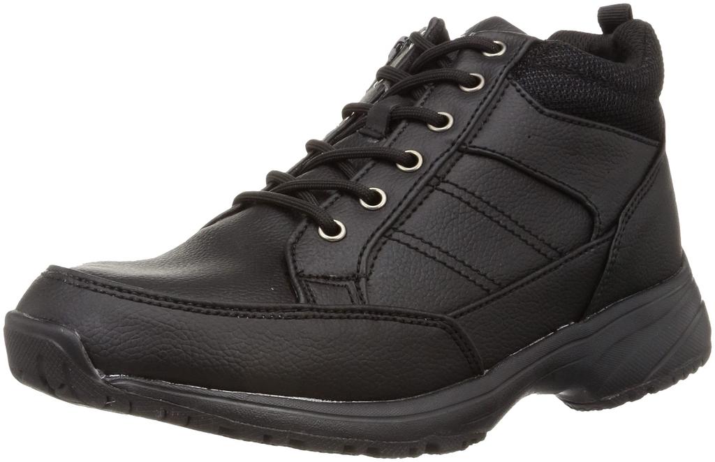 Moonstar SPLT WM81 Waterproof Sneakers with Wide Size 4E Men's Non-Slip Sole, Zipper, Black, 25.5 cm,