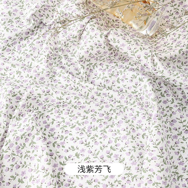 0.5m/2m Rural Style Pure Cotton Small Floral Printed Fabric for Sewing Dresses Decorative Cloth Handmade DIY Clothing Fabrics