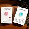 Pocket Hug Cards Sentimental Flower Hug Card Romantic 6X Positive Relationship Message For Boyfriend Girlfriend Valentines