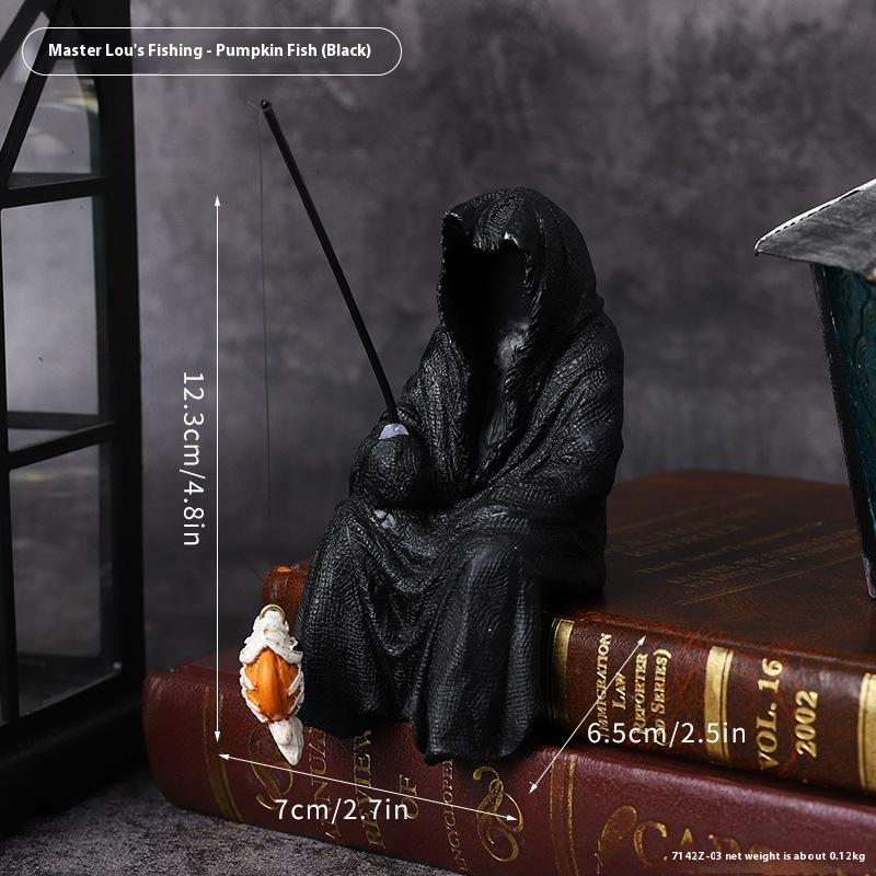 Halloween Witch Spooky Resin Figurine Ghost Decoration Horror Fun Festival Fish Tank Aquarium Home Decoration Accessories