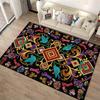 Colorful Abstract Carpet with Birds, Floral Patterns, and Geometric Shapes Suitable for Use As an Anti-slip for Living Room Bedroom Sofas