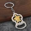 Ocean-Themed Keychain Rotatable Seashells Sharks Seahorses Turtles Zinc Alloy Key Ring Pendant Backpack Bag