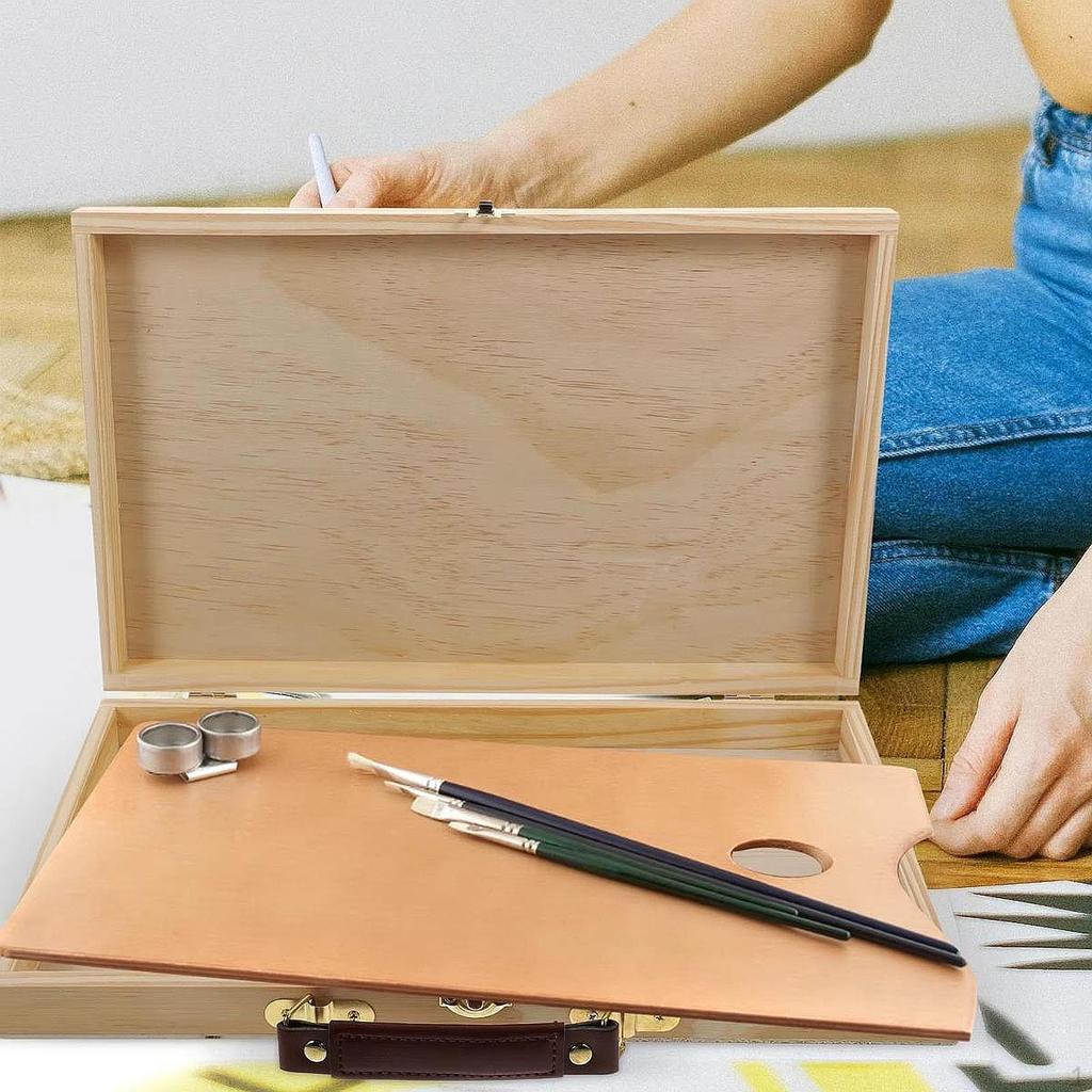 Wood Artist Supplies Box Art Tool Lightweight Outdoor Sketching Organizer Carrying Case for