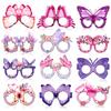 12Pcs Butterfly Paper Glasses Spring Butterfly Party Decoration Butterfly Glasses Frame Photos Props Birthday Party Gifts