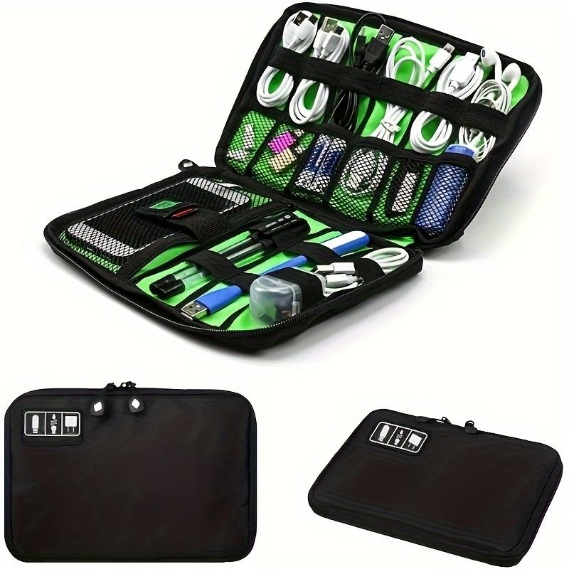 Durable Nylon Travel Tech Organizer Bag Portable Electronics Accessories Case for Cables, Phones, Earphones  High-Capacity