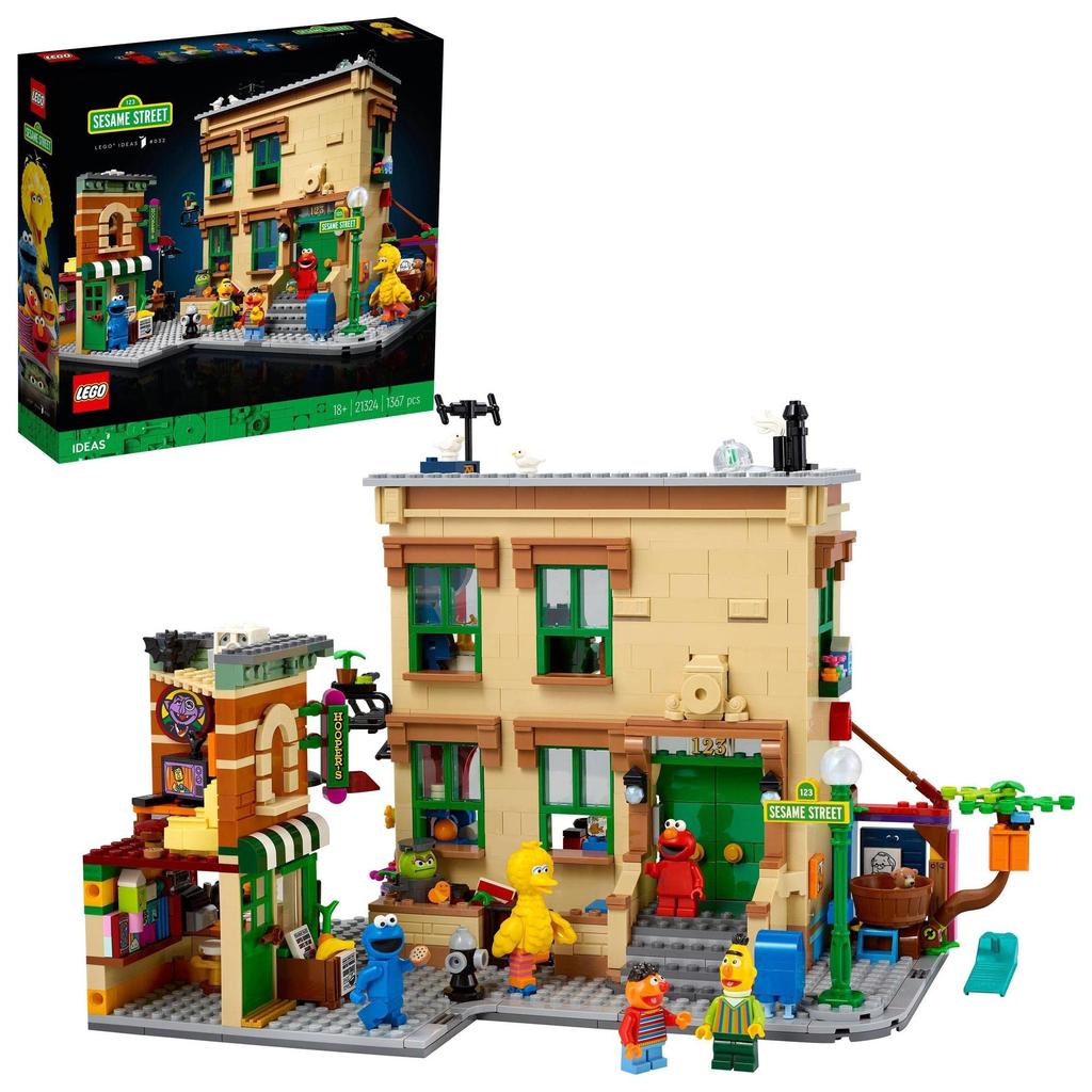 LEGO Ideas Sesamstraat 123e Straat 21324 Speelgoedblokken Cadeauhuis voor Jongens, Meisjes en Volwassenen
