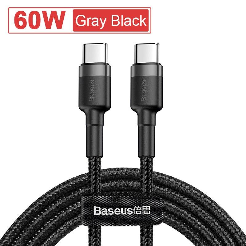 Baseus USB Typ C zu USB C Kabel Für 17 16 100W/5A PD Schnelllade-Ladekabel Für Macbook Samsung Typ-C Kabel