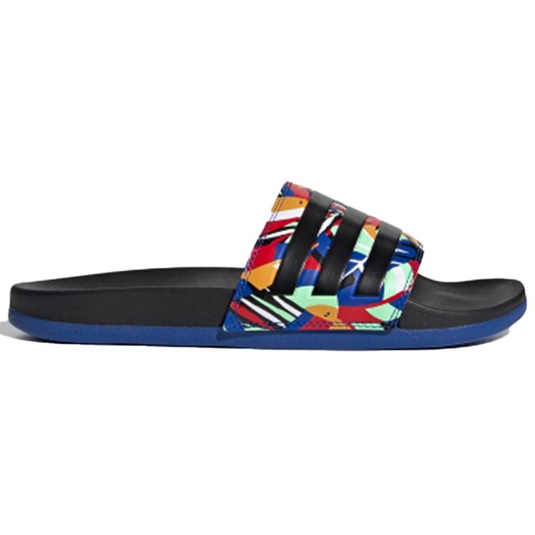 (WMNS) Adidas Adilette Comfort 'Farm Rio Prints - Black Royal Blue' Women's FW7255