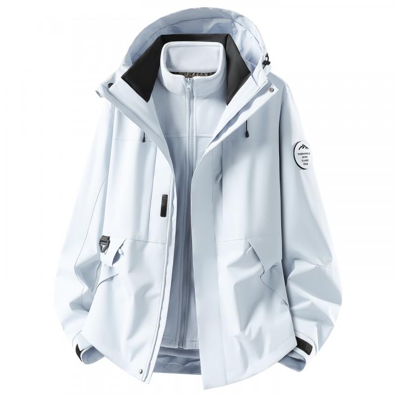 Womens 3-in-1 Waterproof Windproof Outdoor Jacket With Removable Fleece Liner Hiking Camping Travel Winter