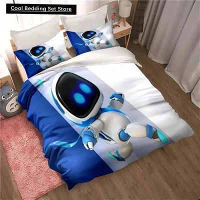 ASTRO BOT Uroczy zestaw pościeli z kreskówek Zestaw kołder Pojedyncze łóżko podwójne Zestaw łóżka king size Dorosły chłopcy Sypialnia Poszewka na kołdrę Poszewka na poduszkę