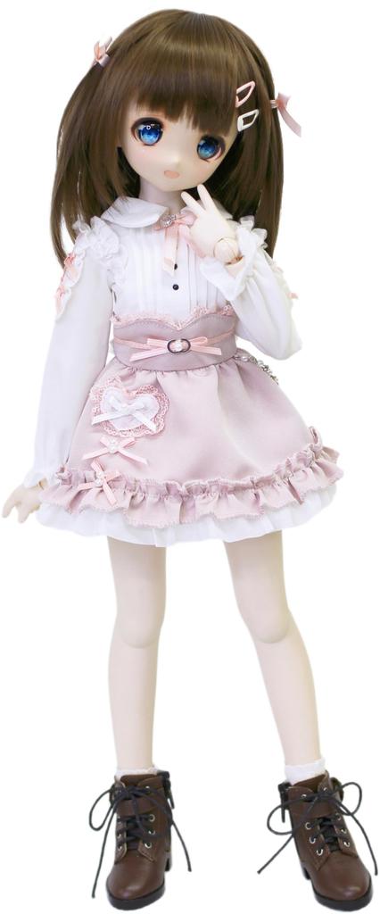 Scale BJD White Blouse and Pink 40cm BJD Doll Clothes [Petite Marie] 1/4 Miniskirt, Mass-Produced Skirt, (S-L Bust) Doll, [Petite Marie] [No.0210]
