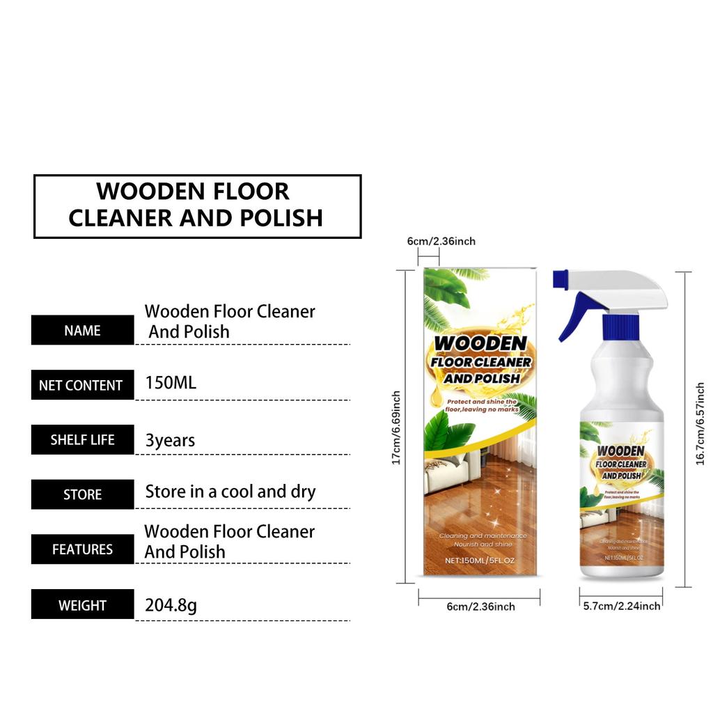 Wood Floor Care Oil, Two-in-one Cleaner And Polisher, Beeswax Fills The Wood's Microporous Structure ,Universal For Home/commercial Space(150ml)