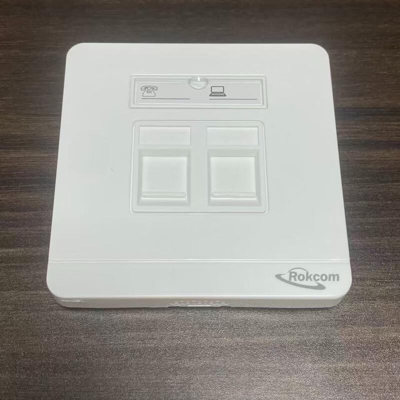 

ROKCOM Double Port Wall Plate