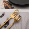 6/30Pcs Matte Gold Dinnerware Set Stainless Steel Dinner Knife Fork Spoon Cutlery Set Korean Kitchen Flatware Tableware Set