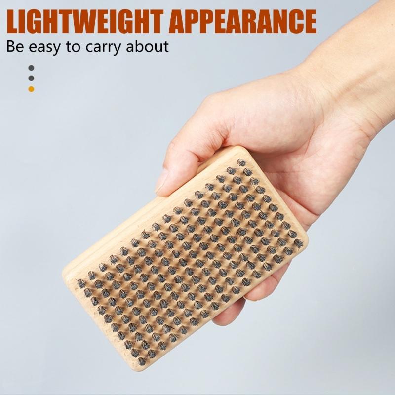 Snowboard Wax Brush Wood Handle Ski Waxing Brush Snowboard Maintenance Tool Cleaning Brush Skiing Snowboard Accessories