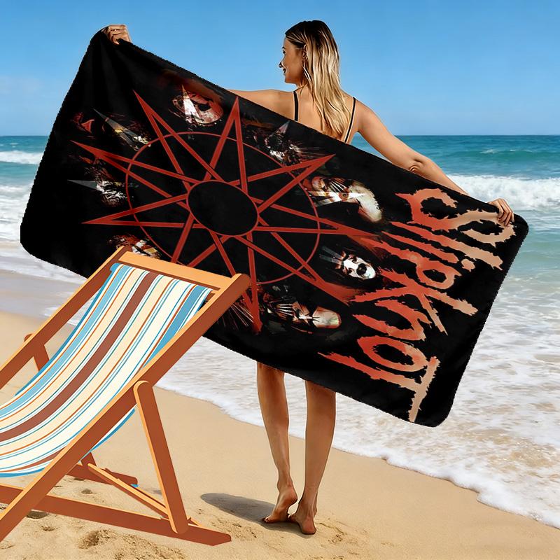 Slipknot's Dark Star Symbolism beach towel Beach towel for vacation photos Portable for travel swim Absorbent bath towel seaside printing beach towel