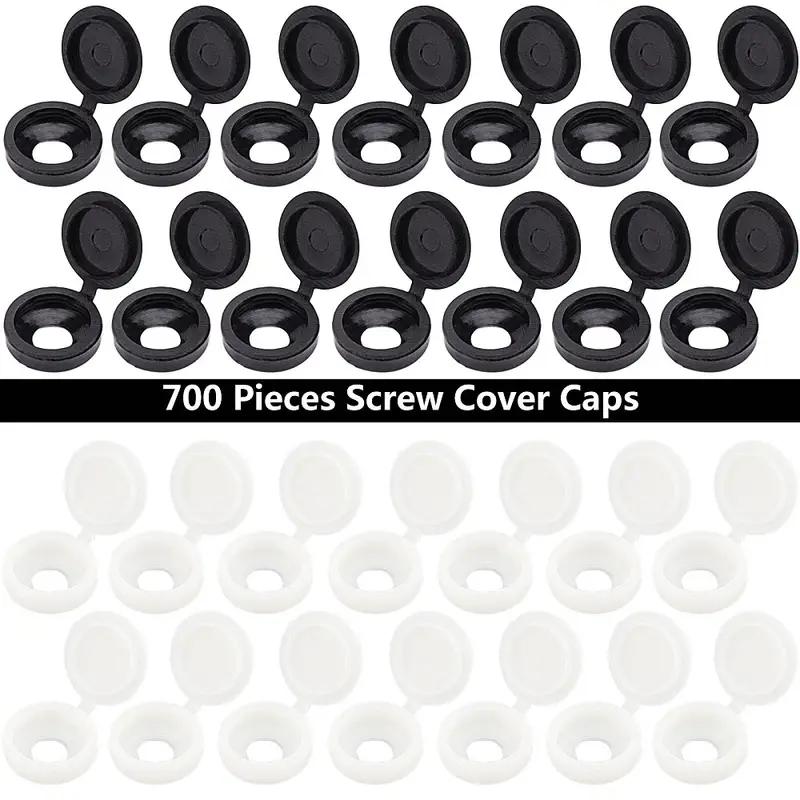 500pcs Hinged Plastic Screw Cap Cover Fold Snap Protective Cap Button Nuts Bolts Fixing Caps For Furniture Decorative Hardware