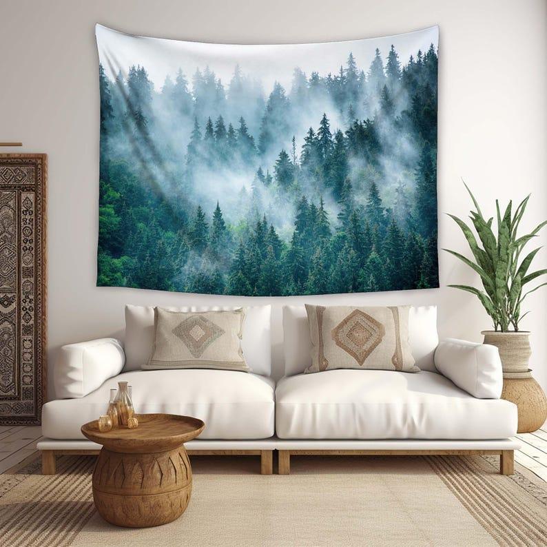 Cedarwood, American Mountains, Natural Aesthetics, Art, Highway tapestry 75x100