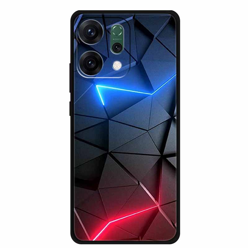 For Oppo Reno 14 5G Phone Case 6.59" Fashion Luxury Casing Black Silicone Soft Back Cover For Oppo Reno 14 Shockproof Capa Funda