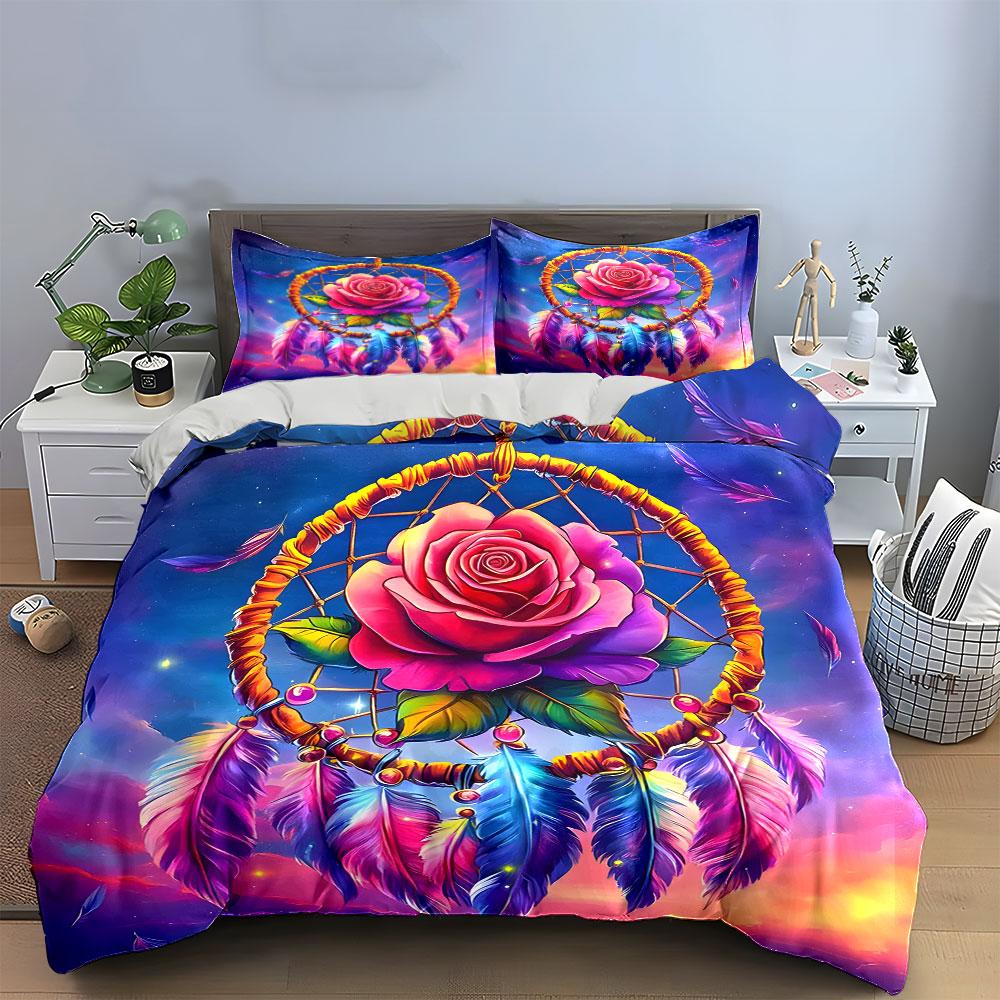 Dreamcatcher Art Set Decor Soft Comfortable Duvet Cover Bedding Set Included 1*Duvet Cover & 2*Pillowcases, Gift