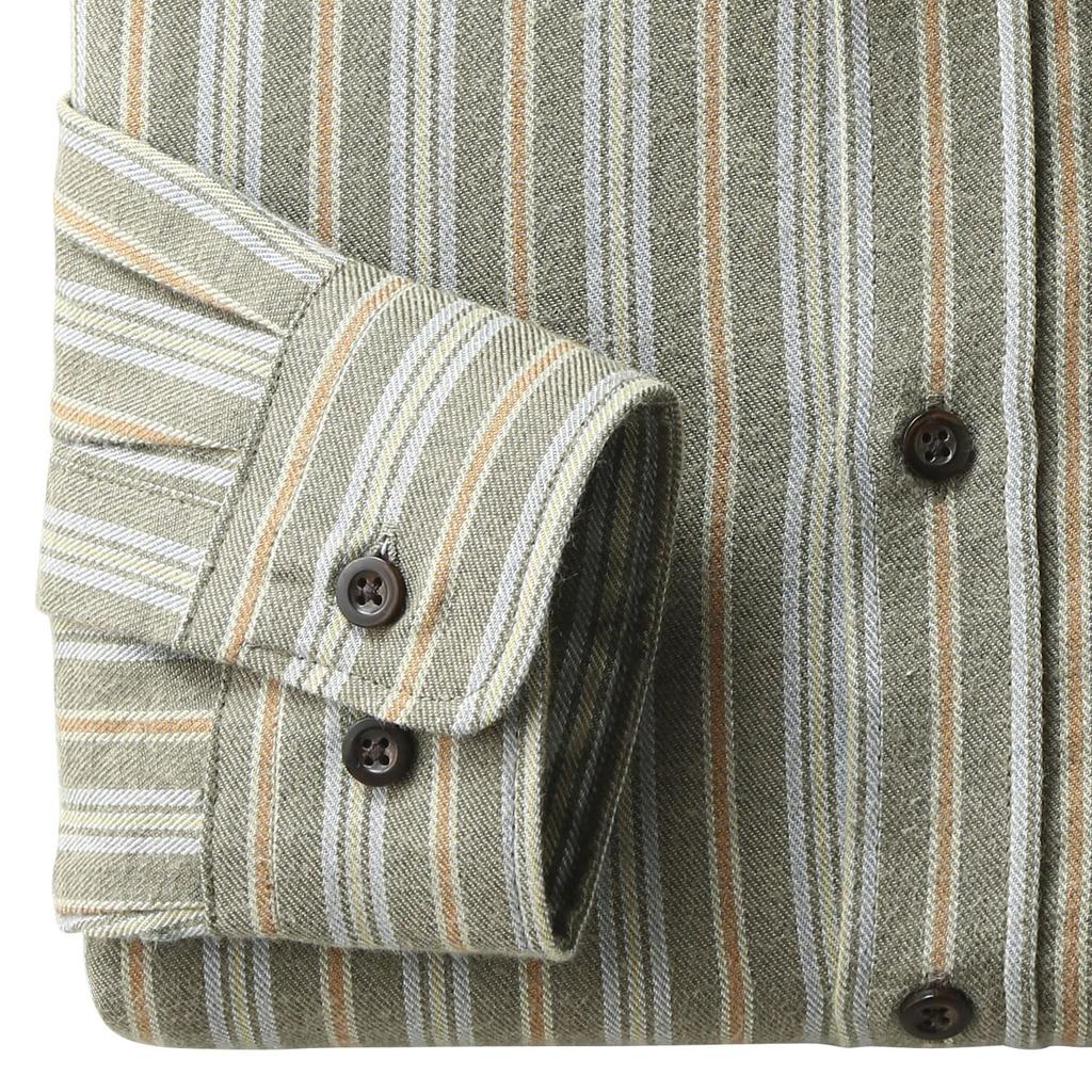 Gestreiftes für Männer gemachtes Weidenhemd mit langen Ärmeln [UNITED], Japan, (M, Farbe)