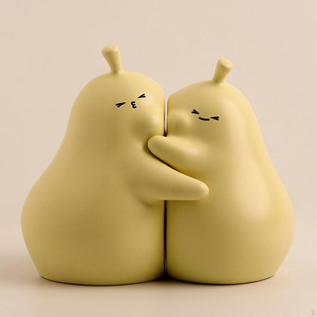 Entzückender Birnen-Buchständer Handgefertigte Regaldekoration Einzigartiges Geschenk