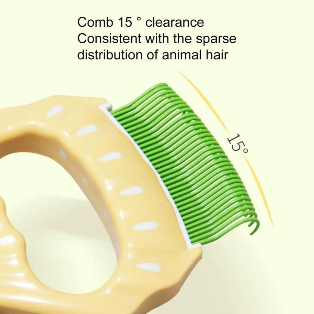 Portable ABS Pet Comb Gentle Ergonomic Handle Pet Hair Removal Comb Massaging Shell Comb Pet Grooming