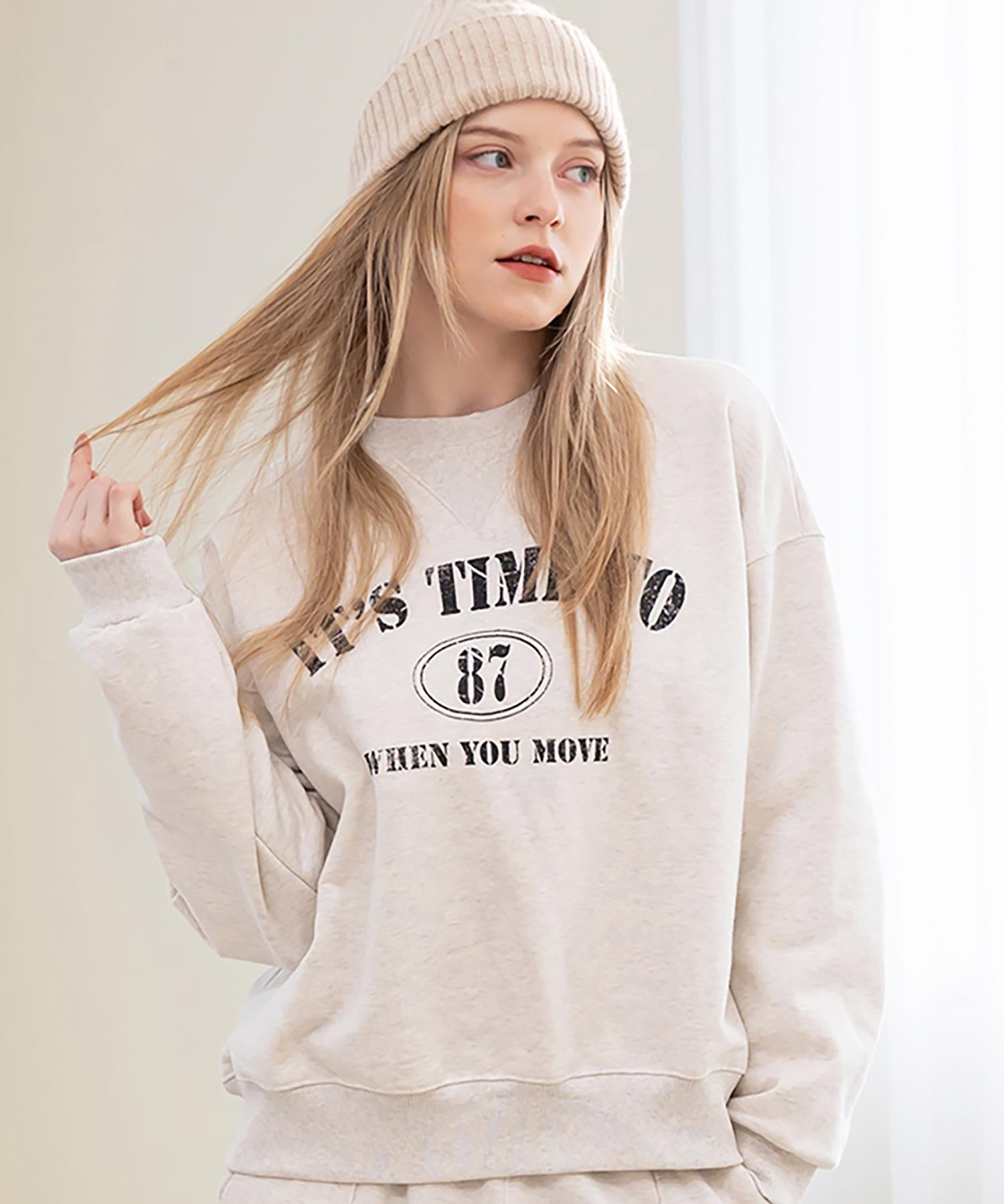 When You Move Crack Graphic Sweatshirt (Fleece Lined) 2 Colors Oatmeal/Free