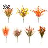 Artificial Flower with Eucalyptus Leaf Fall Leaf, Lifelike Faux Plants, Long Lasting Fake Plants UV Resistant for Autumn Thanksgiving Harvest Festival