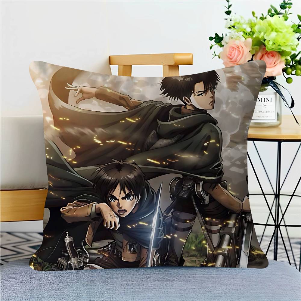 

Anime Attack-on-Titan Personalized Pillow Dust Cover Bedroom Kids Party Decoration Pillowcase Birthday Children Gift 16x16Inch