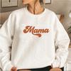 Толстовка Mama Retro Mom Hoodie Mama Пуловер з круглим вирізом Жіночі світшоти з довгим рукавом Подарунок на День матері Подарунки для нової мами Повсякденні топи унісекс