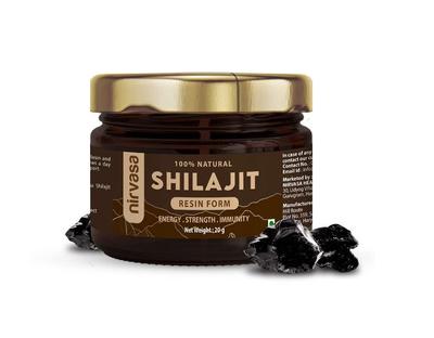 Nirvasa Pure Original Himalaya Shilajit/Shilajeet Harz 20g | Verbessern Sie Kraft und Ausdauer für Männer und Frauen