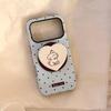 Blue Polka Dot iPhone 17PM Case with Magnetic Bracket; Compatible with iPhone 14/15 & 16.