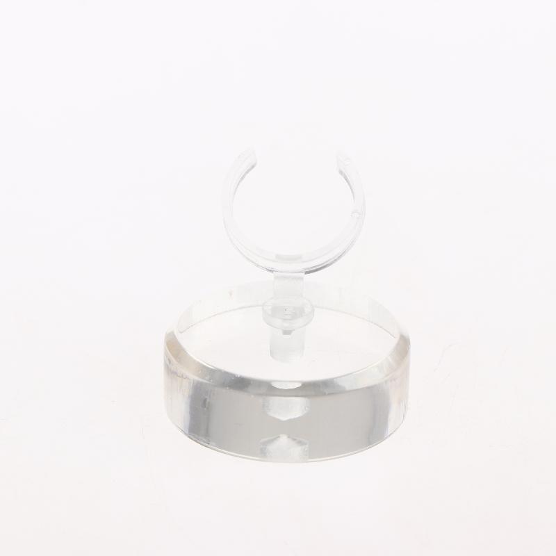 Clear Geometric Acrylic Ring Display Stand Jewelry Holder 2 Grid Box for Wedding Ceremony Earring Retail Showcase