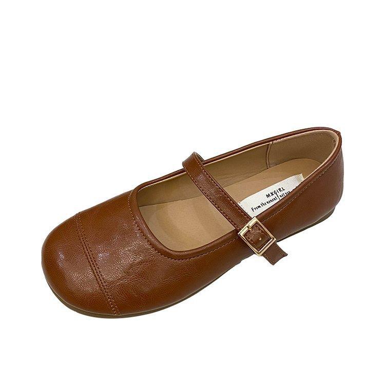 Weiß Runde Kopf Flache Flache Mund der Einzelnen Schuhe Weibliche Sommer Retro Weichen Boden Mary Jane Schuhe