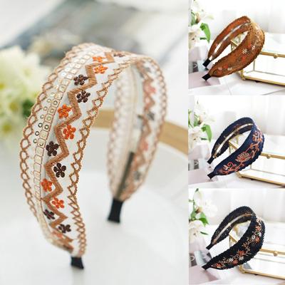 Fashion Embroidery Hairband Women Hair Head Hoop Sweet Girl Hair Headband