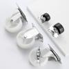 1/2/4Pcs Heavy Duty Caster Wheel 360 Degree White Nylon Rubber Furniture Roller 1/1.25/1.5/2/2.5/3inch Furniture Carts