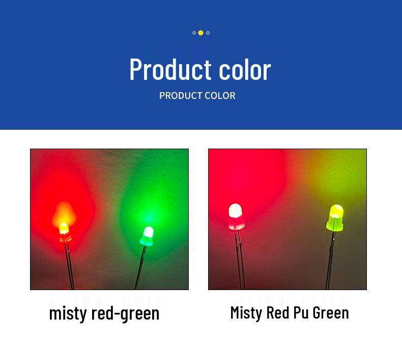 5mm Dual-Color Stepless 2-Pin LED Diode - Red/Green & Red/Blue
