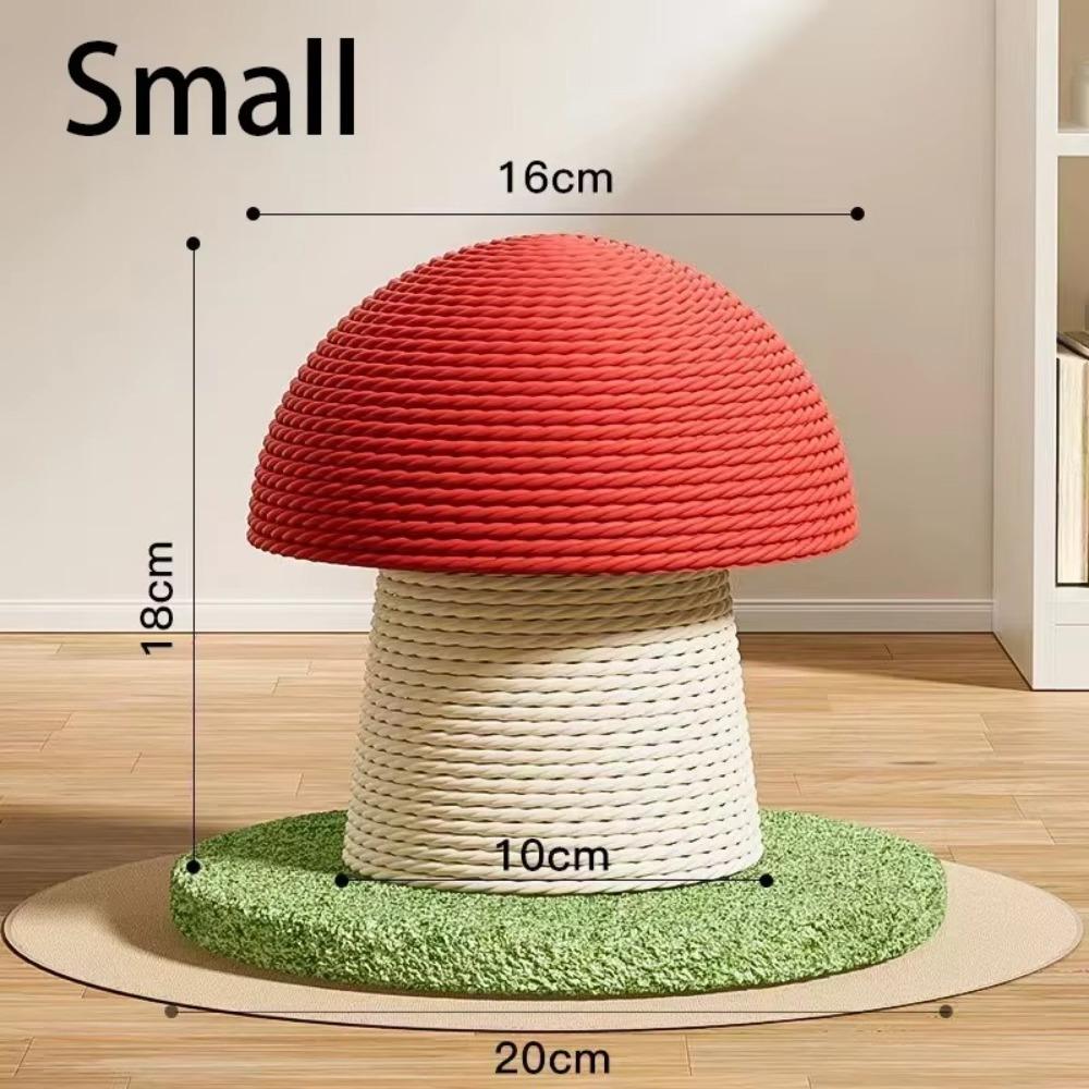 Red Mushroom Shaped Cat Scratch Board Scratch Resistant Cat Toys New Cat Scratcher  Pet Supplies