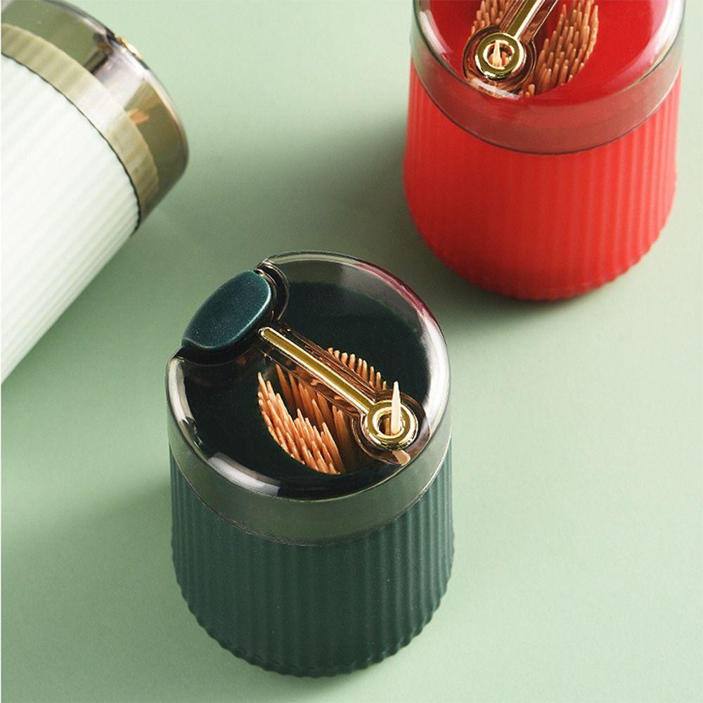 Plastic Toothpick Box Pop-up Automatic Toothpick Bucket Toothpick Holder  for Living Home