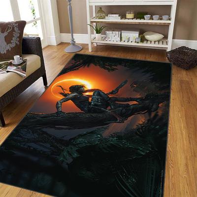 Tomb Laura Carpet for Living Room,Soft Flannel Rug for Bedroom ,Anti-Slip BATHROOM Mat, Baby Play Mat, Anime Rug Decoracion