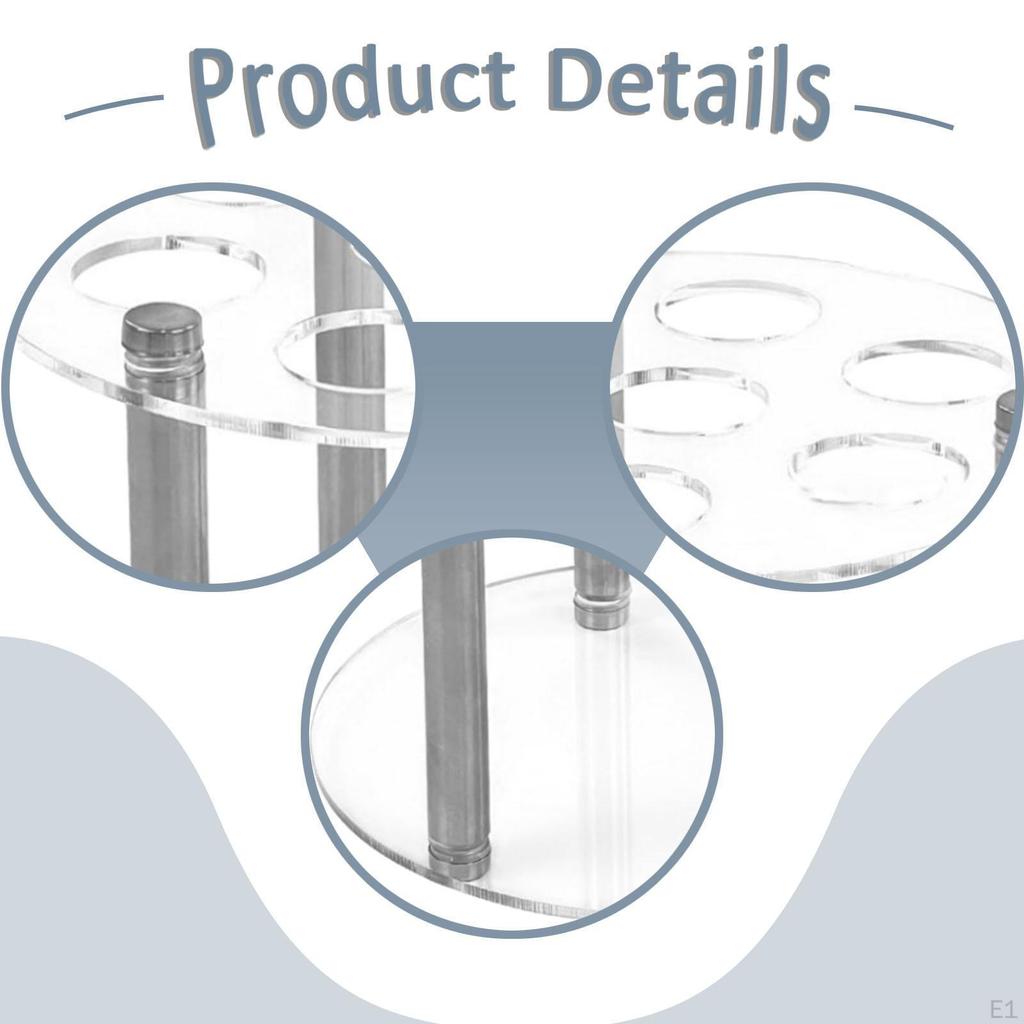 Flavor Holder Storage Rack Space Saving for Storing Shelf Organization Acrylic with 7 Holes Support