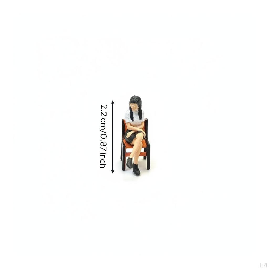 1/64 Scale Resin Figure Miniature Painted Decorative Figures for Diorama,