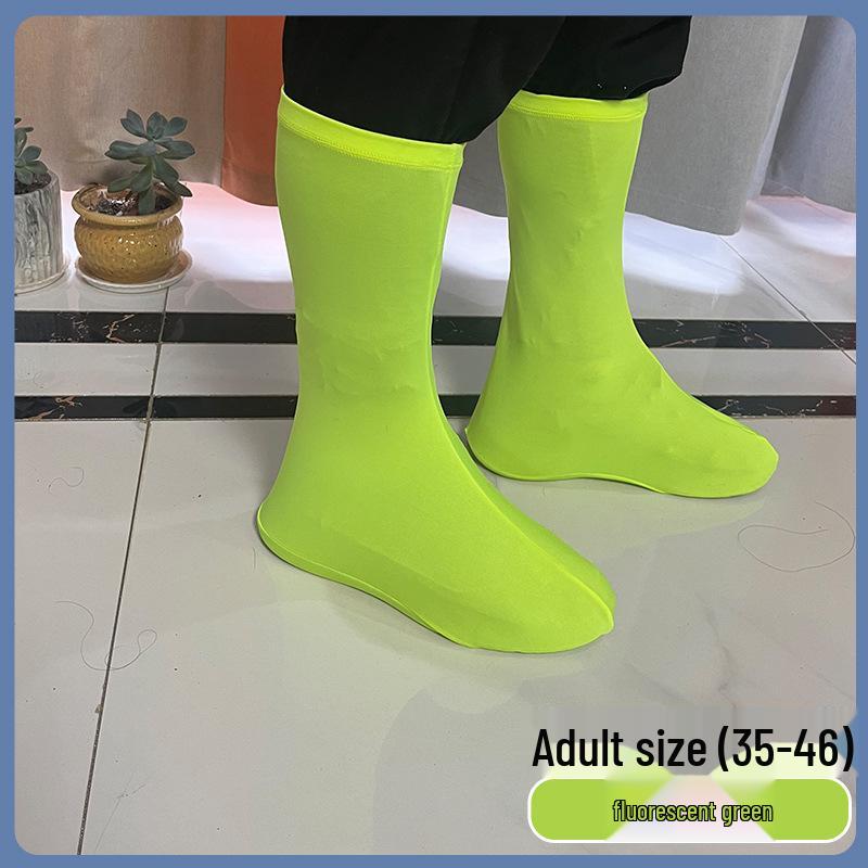 New High-Top, Elastic, Sandproof Shoe Covers for Outdoor Hiking & Team Travel; Custom Logo Option Available.