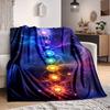 1pc Chakra Balance Blanket Warm, Cozy, And Soft, Suitable for Sofas, Beds, Cars, And Office Use.Perfect for Camping And Travel, Making It a Great Gift