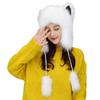 Cat Ear Ear Cold Protection [APOSITIV] Hat, White, Women's, Adult, Fur, Casquette, Earmuff, Fluffy, Cap, Cat, (White)